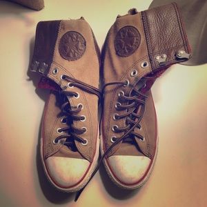 Suede and Leather Converse High Tops